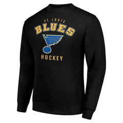 St. Louis Blues - Men's Starter Team Logo Fleece Pullover Sweatshirt Black