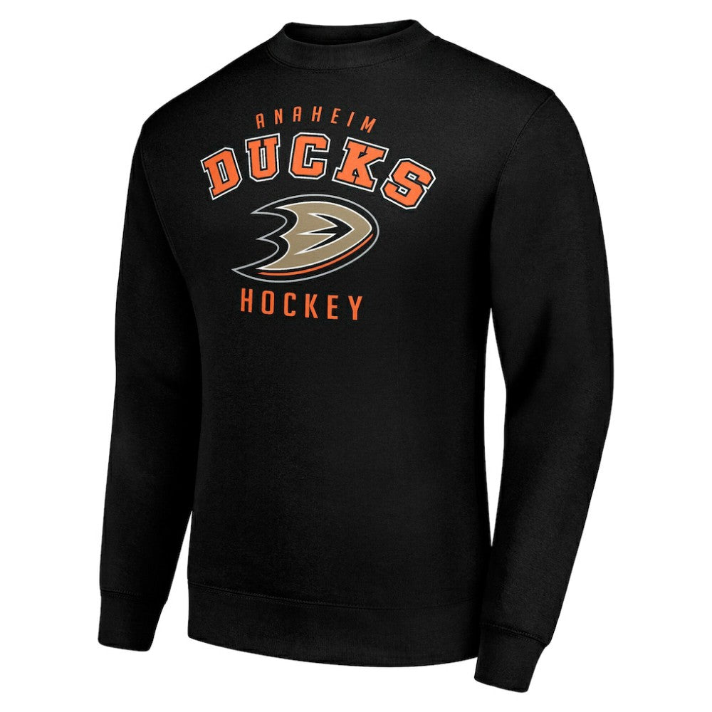 Anaheim Ducks - Men's Starter Team Logo Fleece Pullover Sweatshirt Black