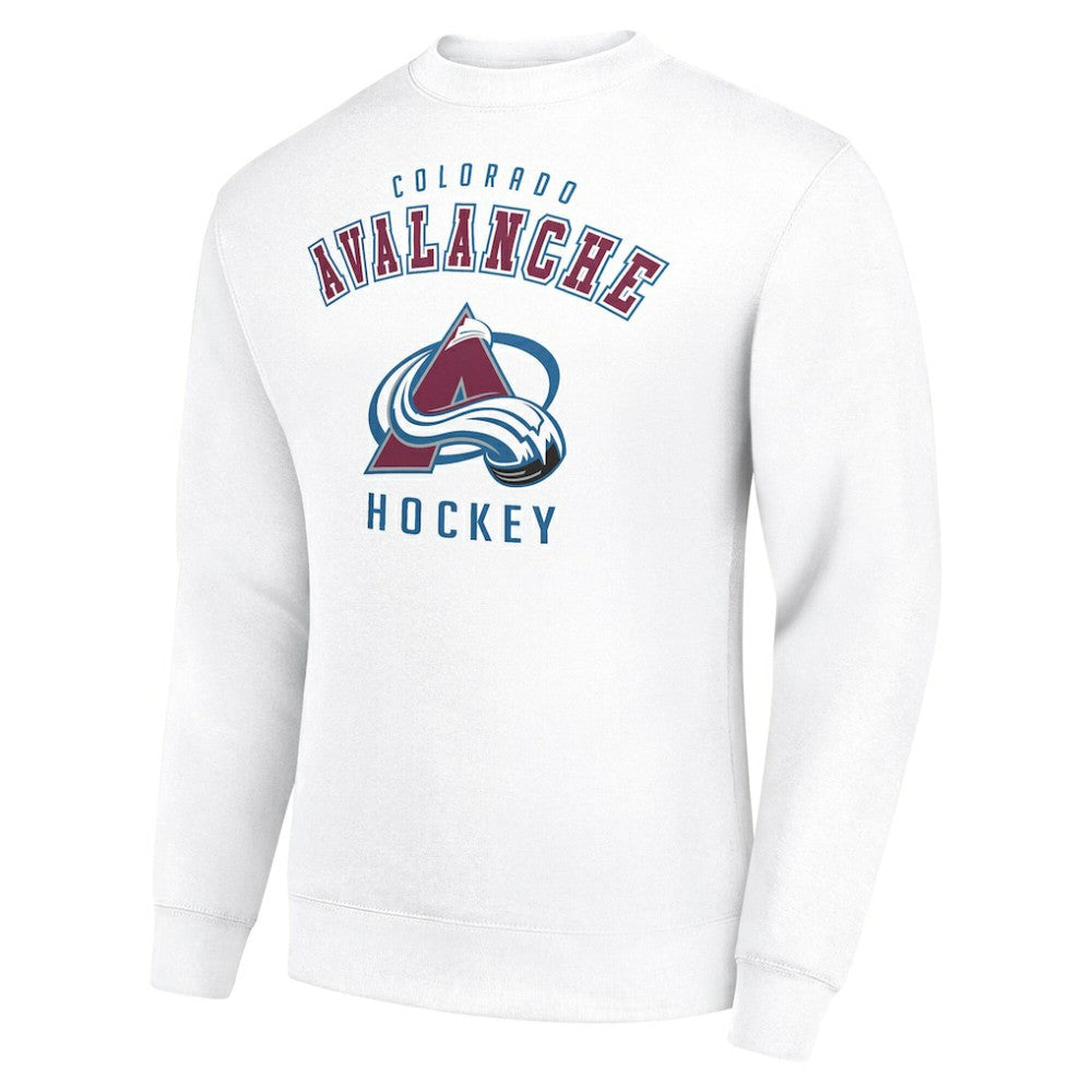 Colorado Avalanche - Men's Starter Team Logo Fleece Pullover Sweatshirt White