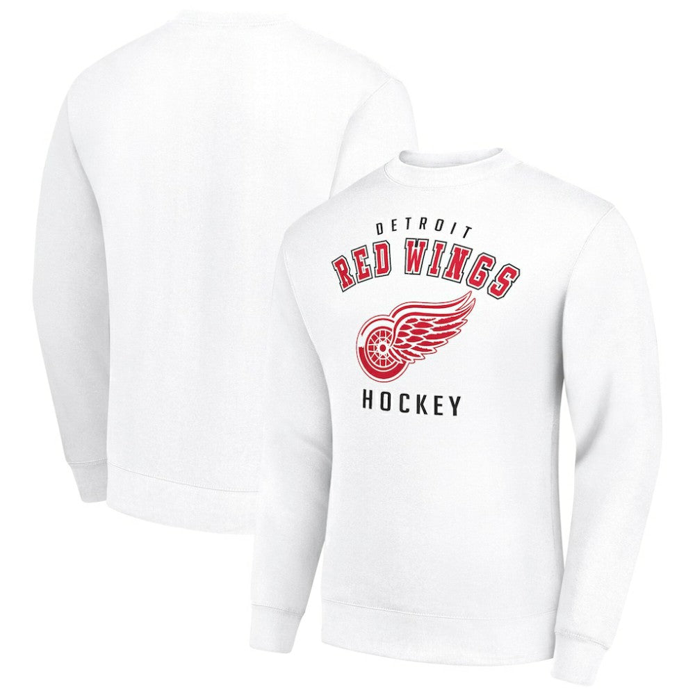 Detroit Red Wings - Men's Starter Team Logo Fleece Pullover Sweatshirt White