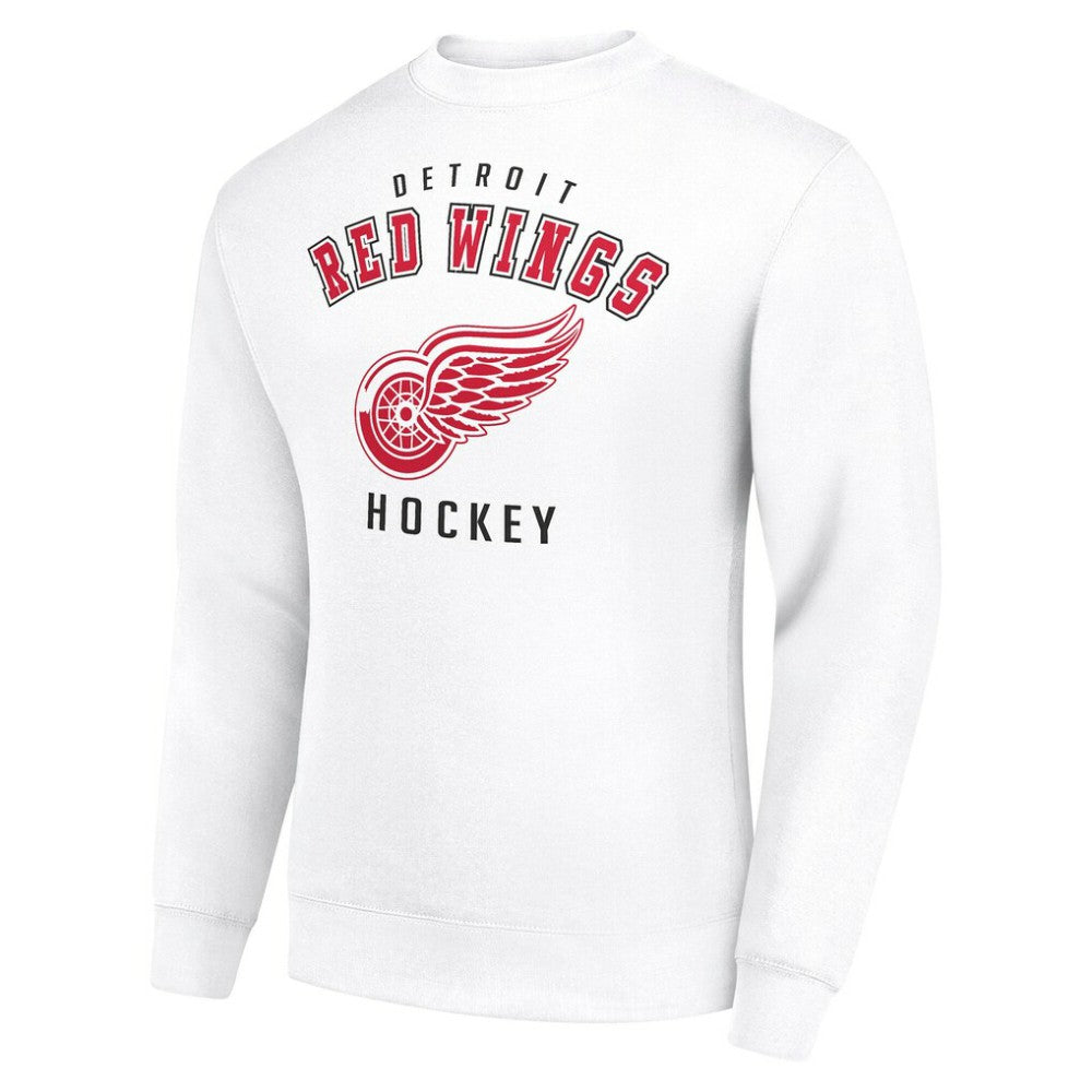 Detroit Red Wings - Men's Starter Team Logo Fleece Pullover Sweatshirt White