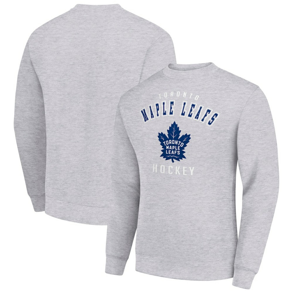 Toronto Maple Leafs - Men's Starter Team Logo Fleece Pullover Sweatshirt Heather Gray