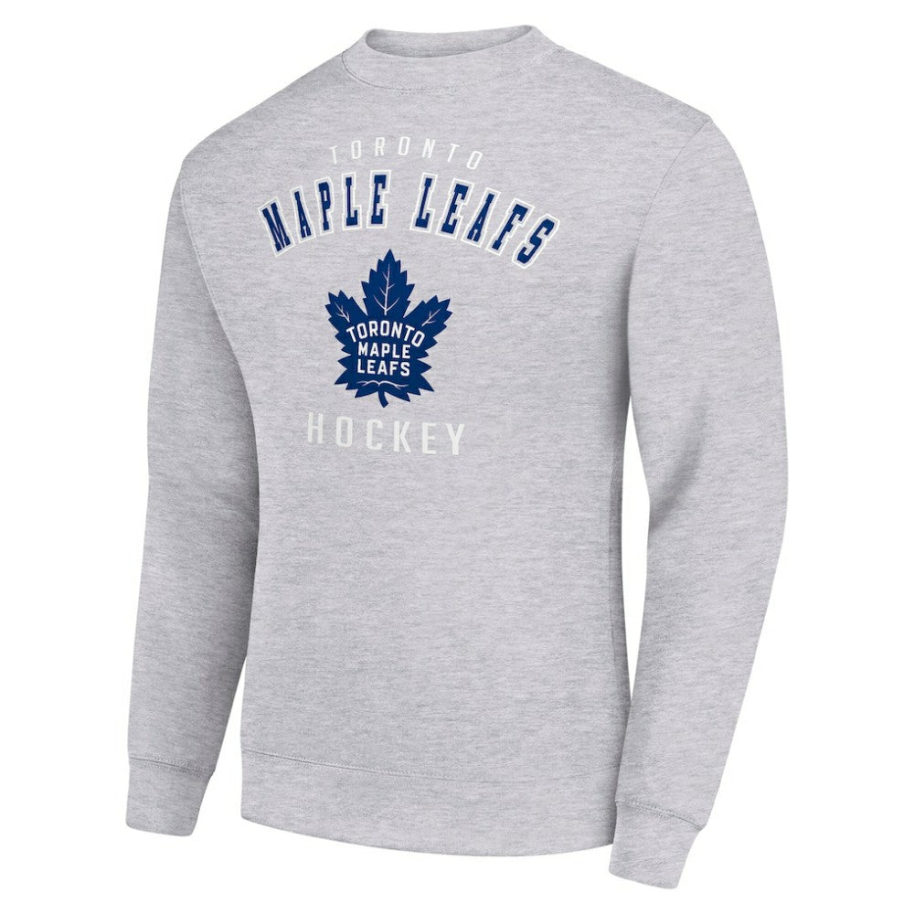 Toronto Maple Leafs - Men's Starter Team Logo Fleece Pullover Sweatshirt Heather Gray