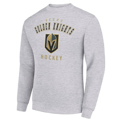 Vegas Golden Knights Men's Starter Team Logo Fleece Pullover Sweatshirt Heather Gray