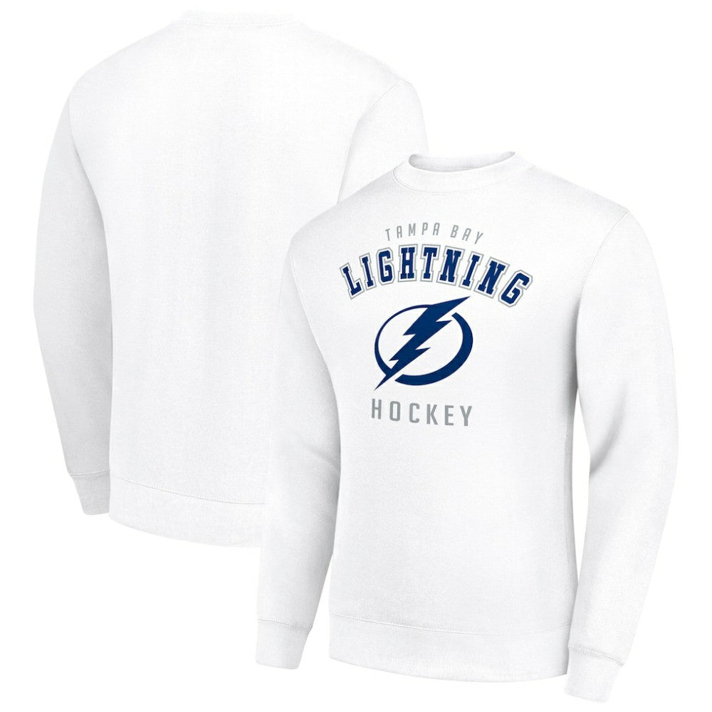 Tampa Bay Lightning - Men's Starter Team Logo Fleece Pullover Sweatshirt White