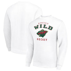 Minnesota Wild - Men's Starter Team Logo Fleece Pullover Sweatshirt White