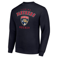 Florida Panthers - Men's Starter Team Logo Fleece Pullover Sweatshirt Navy