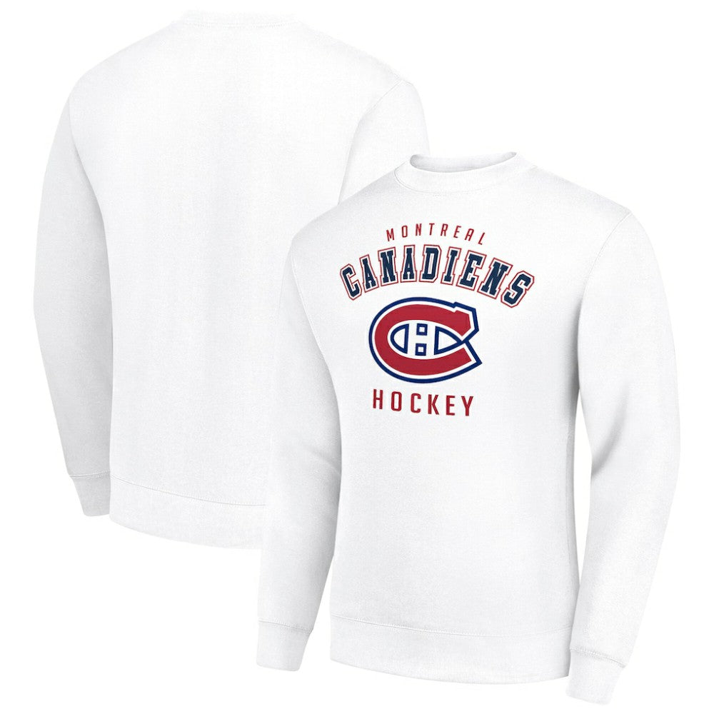 Montreal Canadiens - Men's Starter Team Logo Fleece Pullover Sweatshirt White