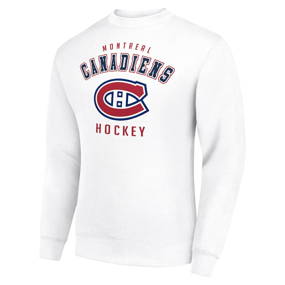 Montreal Canadiens - Men's Starter Team Logo Fleece Pullover Sweatshirt White