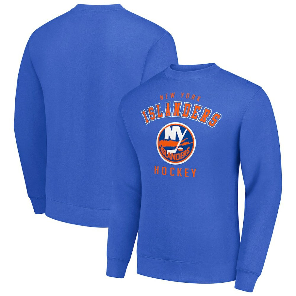 New York Islanders - Men's Starter Team Logo Fleece Pullover Sweatshirt Royal