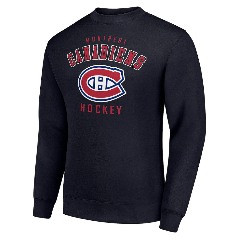 Montreal Canadiens - Men's Starter Team Logo Fleece Pullover Sweatshirt Navy