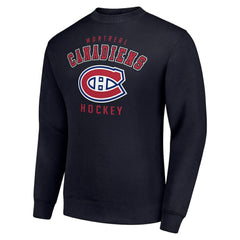 Montreal Canadiens - Men's Starter Team Logo Fleece Pullover Sweatshirt Navy