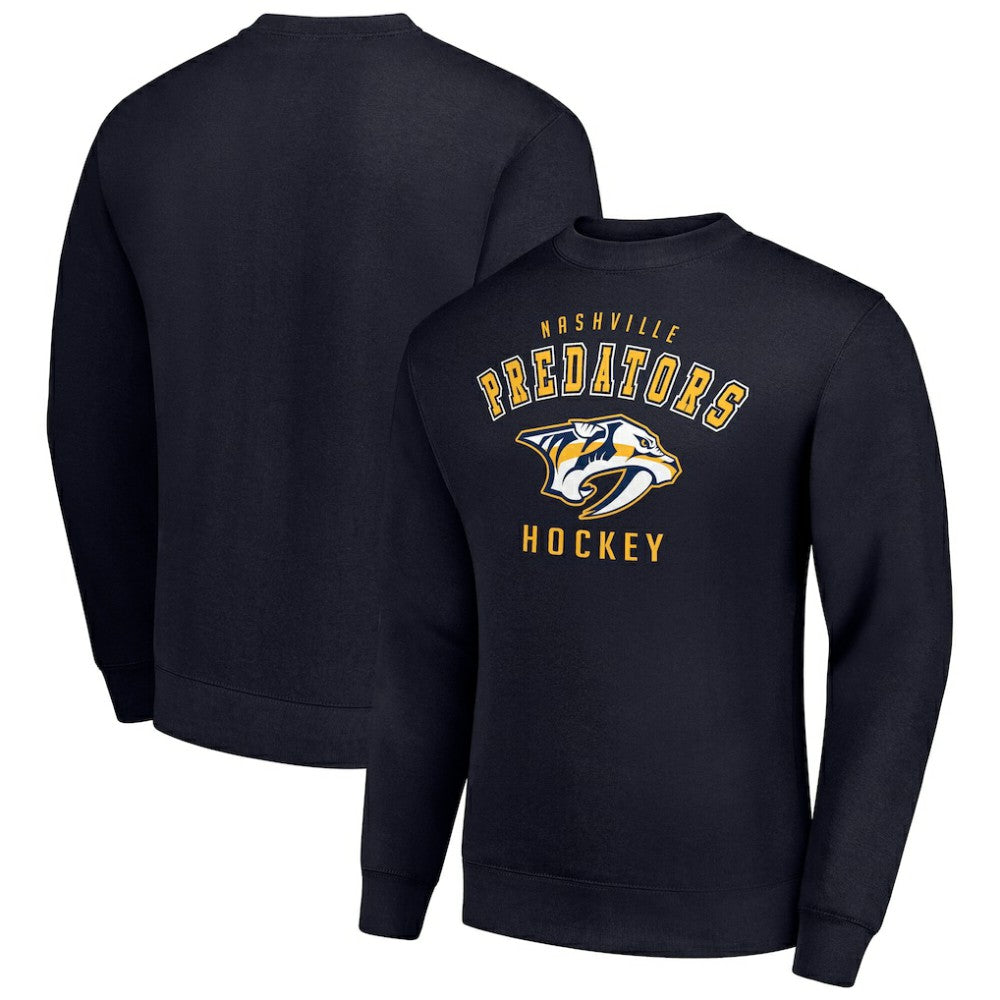 Nashville Predators - Men's Starter Team Logo Fleece Pullover Sweatshirt Navy