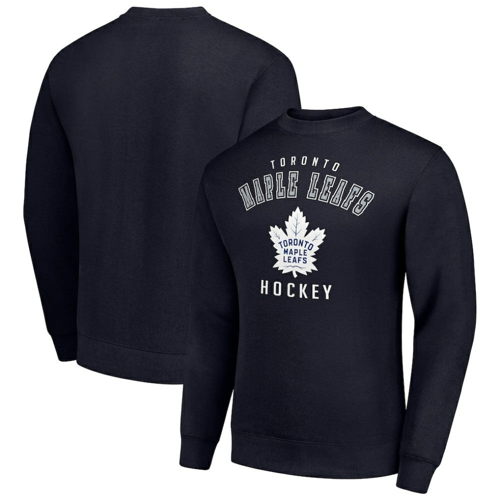 Toronto Maple Leafs - Men's Starter Team Logo Fleece Pullover Sweatshirt Navy