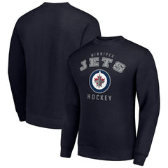 Winnipeg Jets - Men's Starter Team Logo Fleece Pullover Sweatshirt Navy
