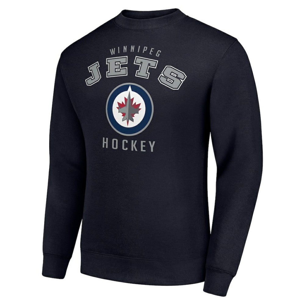 Winnipeg Jets - Men's Starter Team Logo Fleece Pullover Sweatshirt Navy