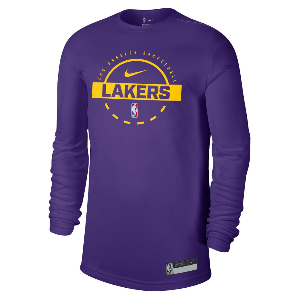 Nike - Los Angeles Lakers 2025/26 On-Court Flare Dri-FIT Practice Long Sleeve Tri-Blend T-Shirt - Purple