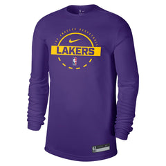 Nike - Los Angeles Lakers 2025/26 On-Court Flare Dri-FIT Practice Long Sleeve Tri-Blend T-Shirt - Purple