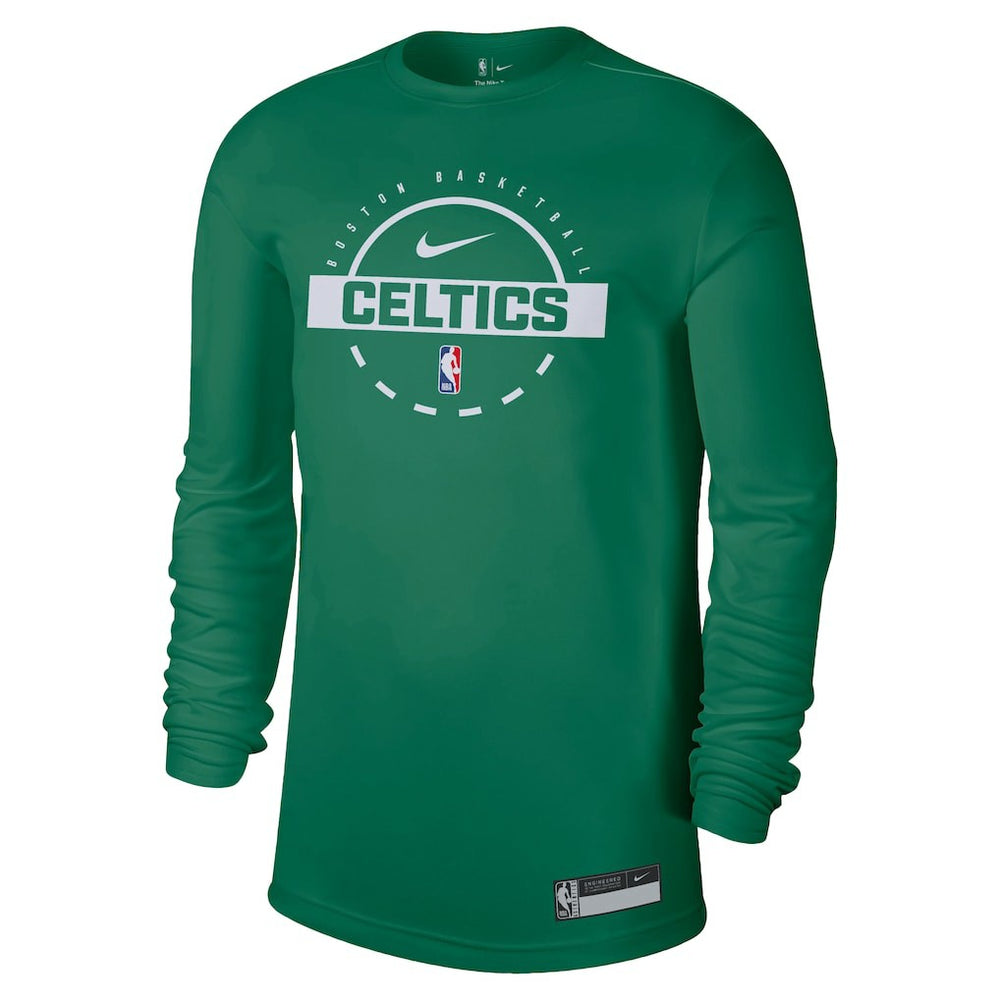 Nike - Boston Celtics 2025/26 On-Court Flare Dri-FIT Practice Long Sleeve Tri-Blend T-Shirt - Kelly Green