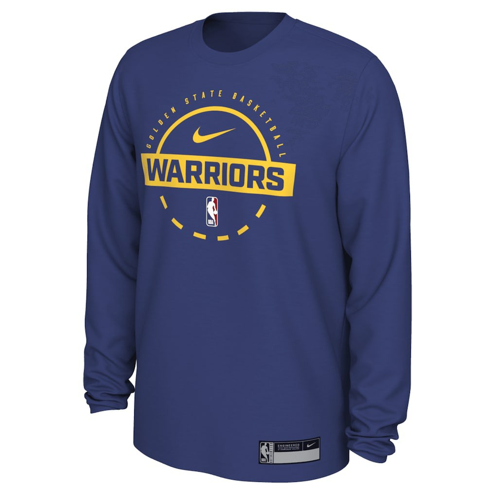 Nike - Golden State Warriors 2025/26 On-Court Flare Dri-FIT Practice Long Sleeve Tri-Blend T-Shirt - Royal