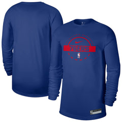 Nike - Philadelphia 76ers 2025/26 On-Court Flare Dri-FIT Practice Long Sleeve Tri-Blend T-Shirt - Royal