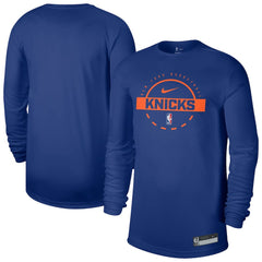 Nike - New York Knicks 2025/26 On-Court Flare Dri-FIT Practice Long Sleeve Tri-Blend T-Shirt - Blue