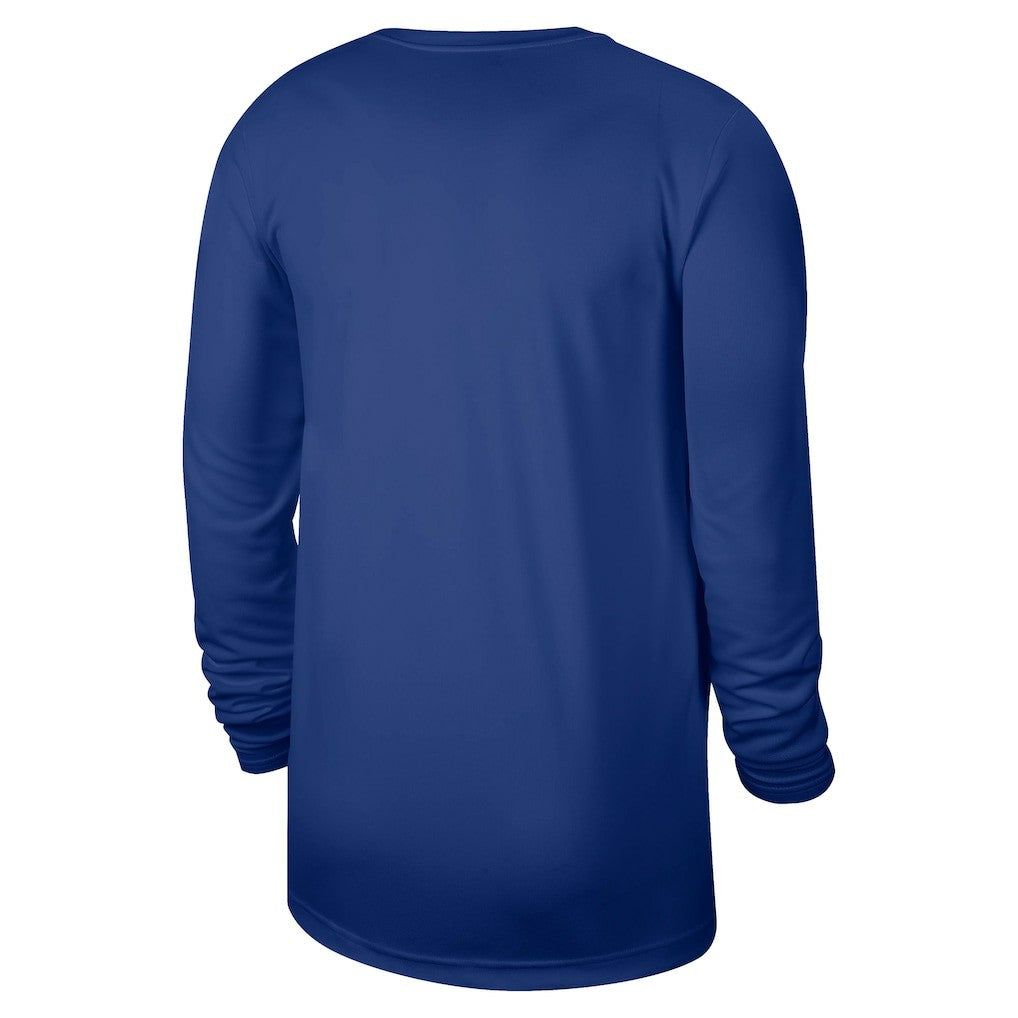 Nike - New York Knicks 2025/26 On-Court Flare Dri-FIT Practice Long Sleeve Tri-Blend T-Shirt - Blue