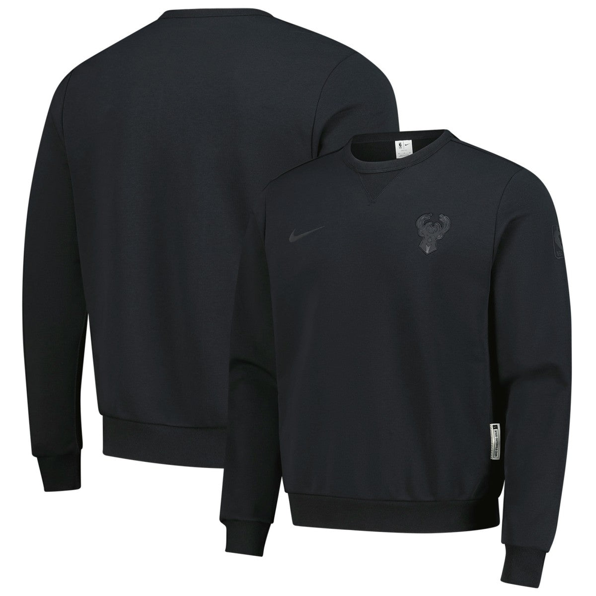 Nike - Milwaukee Bucks Authentic Standard Issue Travel Dri-FIT Sweatshirt - Black