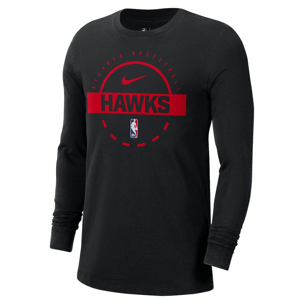 Nike - Atlanta Hawks Authentic Long Sleeve Practice T-Shirt - Black
