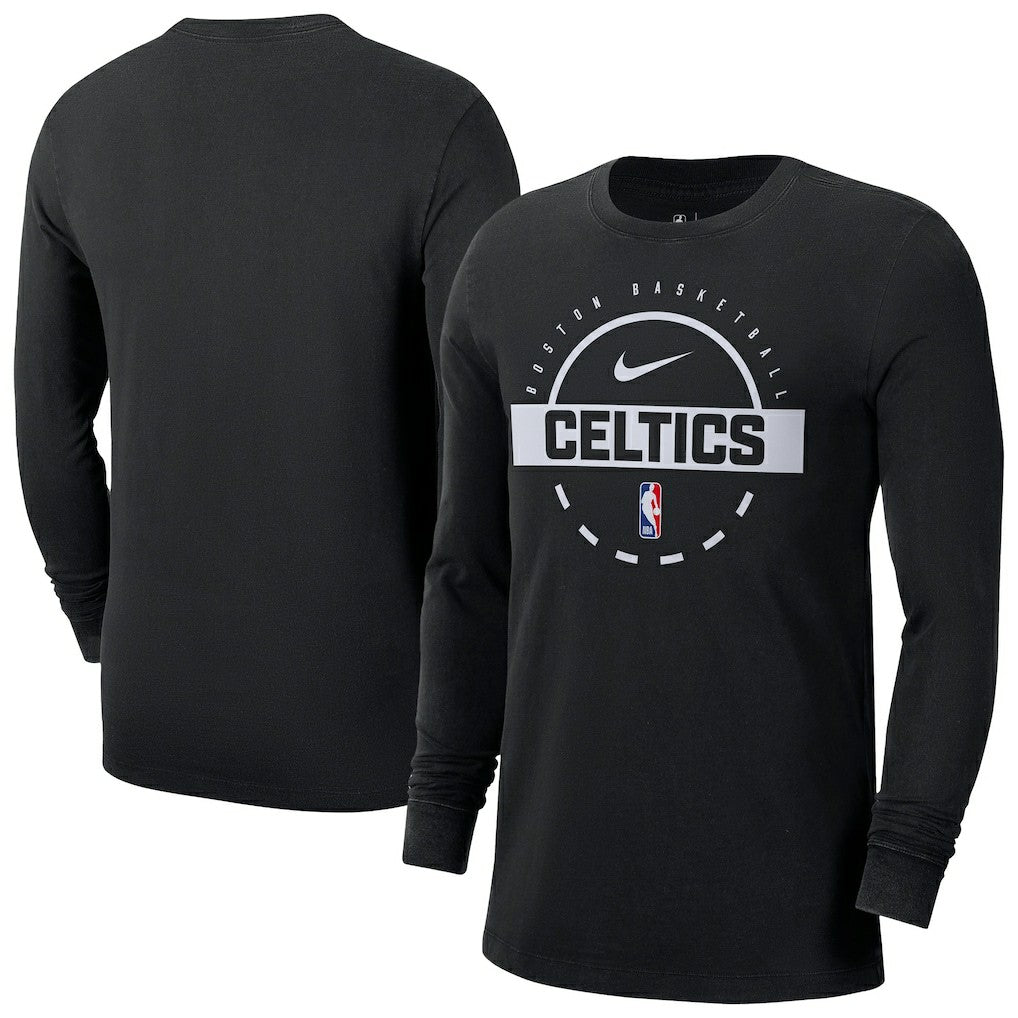 Nike - Boston Celtics Authentic Long Sleeve Practice T-Shirt - Black
