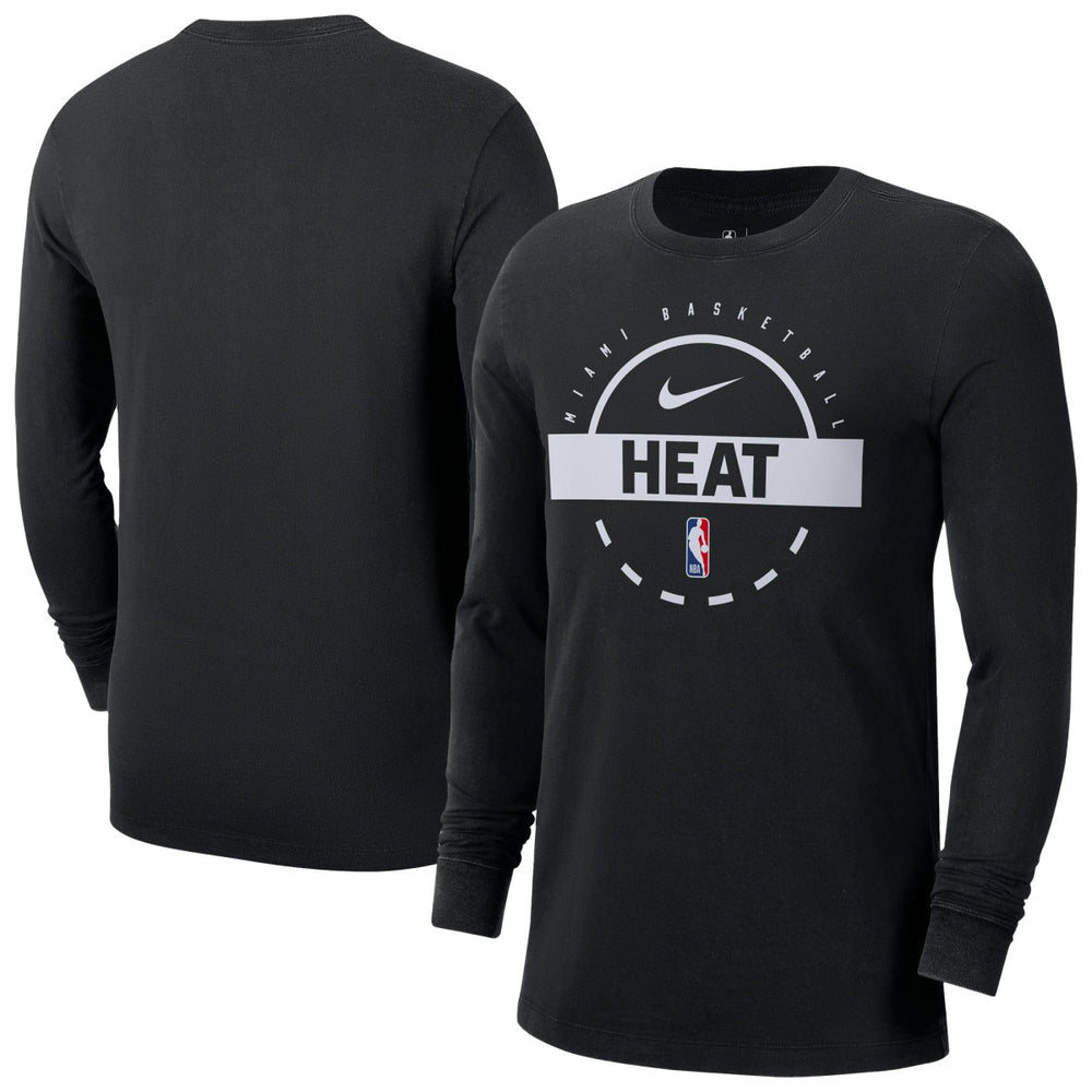Nike - Miami Heat Authentic Long Sleeve Practice T-Shirt - Black