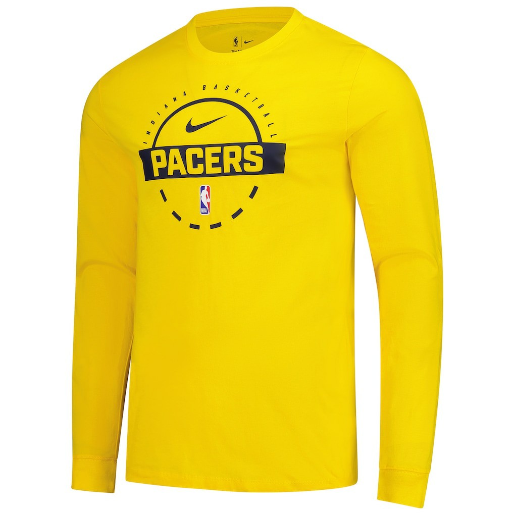 Nike - Indiana Pacers Authentic Long Sleeve Practice T-Shirt - Gold