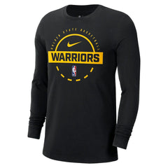 Nike - Golden State Warriors Authentic Long Sleeve Practice T-Shirt - Black