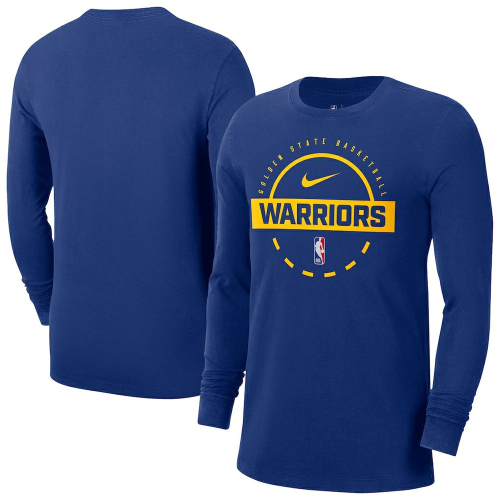 Nike - Golden State Warriors Authentic Long Sleeve Practice T-Shirt - Royal