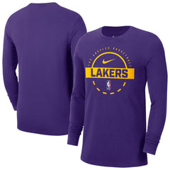 Nike - Los Angeles Lakers Authentic Long Sleeve Practice T-Shirt - Purple