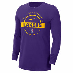 Nike - Los Angeles Lakers Authentic Long Sleeve Practice T-Shirt - Purple