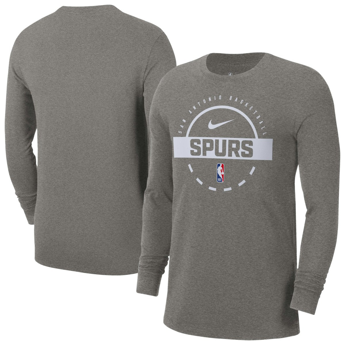 Nike - San Antonio Spurs Authentic Long Sleeve Practice T-Shirt - Charcoal