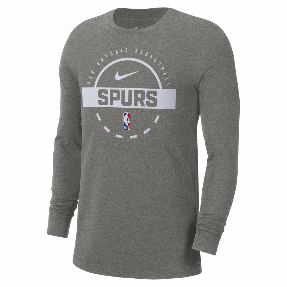 Nike - San Antonio Spurs Authentic Long Sleeve Practice T-Shirt - Charcoal
