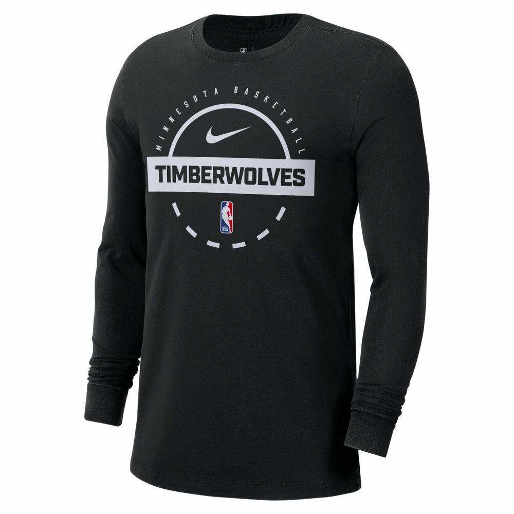 Nike - Minnesota Timberwolves Authentic Long Sleeve Practice T-Shirt - Black