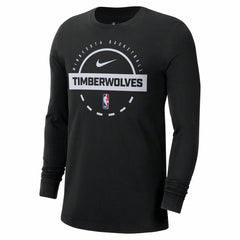 Nike - Minnesota Timberwolves Authentic Long Sleeve Practice T-Shirt - Black