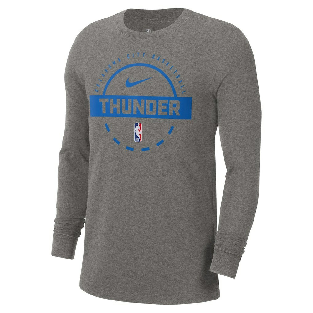 Nike - Oklahoma City Thunder Authentic Long Sleeve Practice T-Shirt - Charcoal
