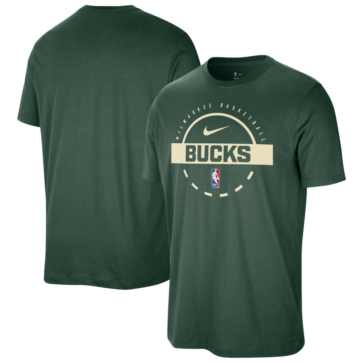 Nike - Milwaukee Bucks Authentic Practice T-Shirt - Hunter Green