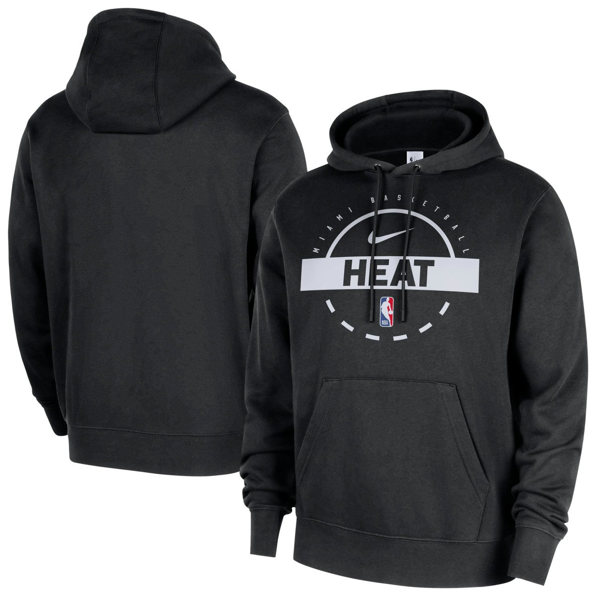 Nike - Miami Heat 2025/26 Authentic Practice Club Pullover Hoodie - Black