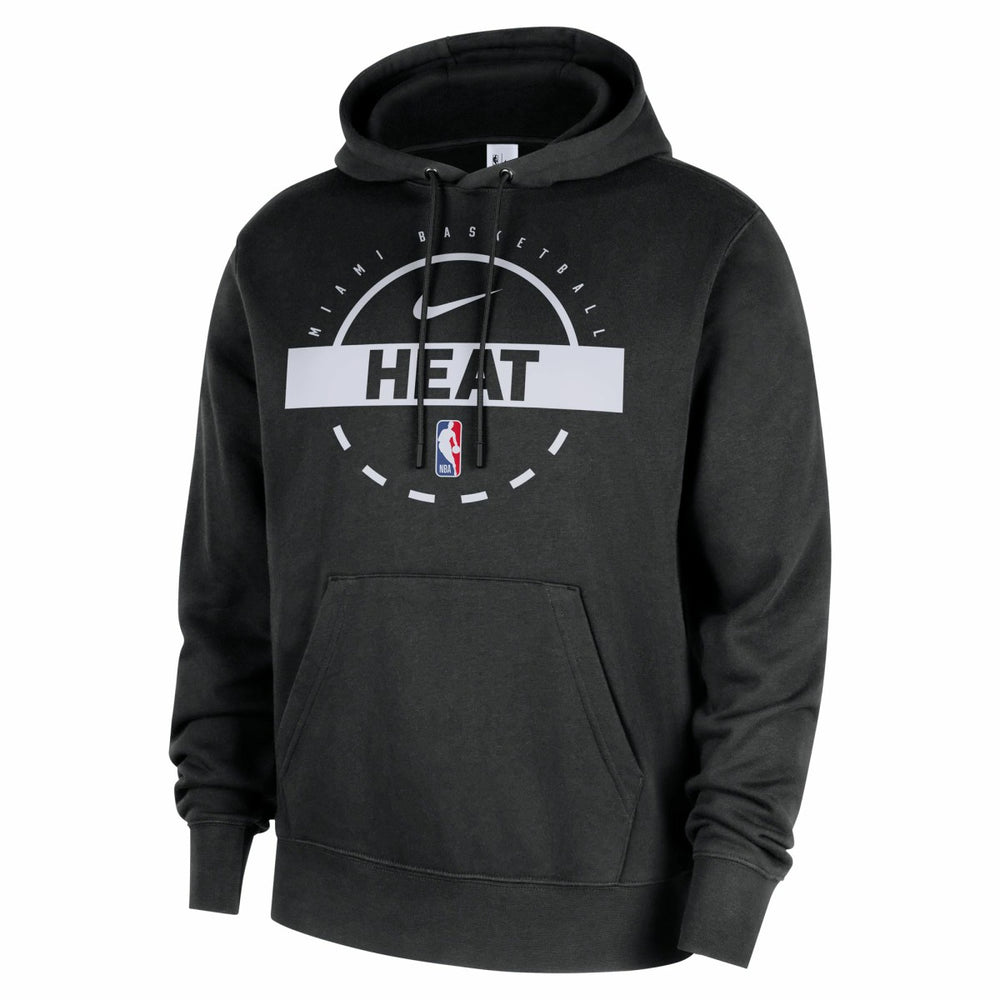 Nike - Miami Heat 2025/26 Authentic Practice Club Pullover Hoodie - Black
