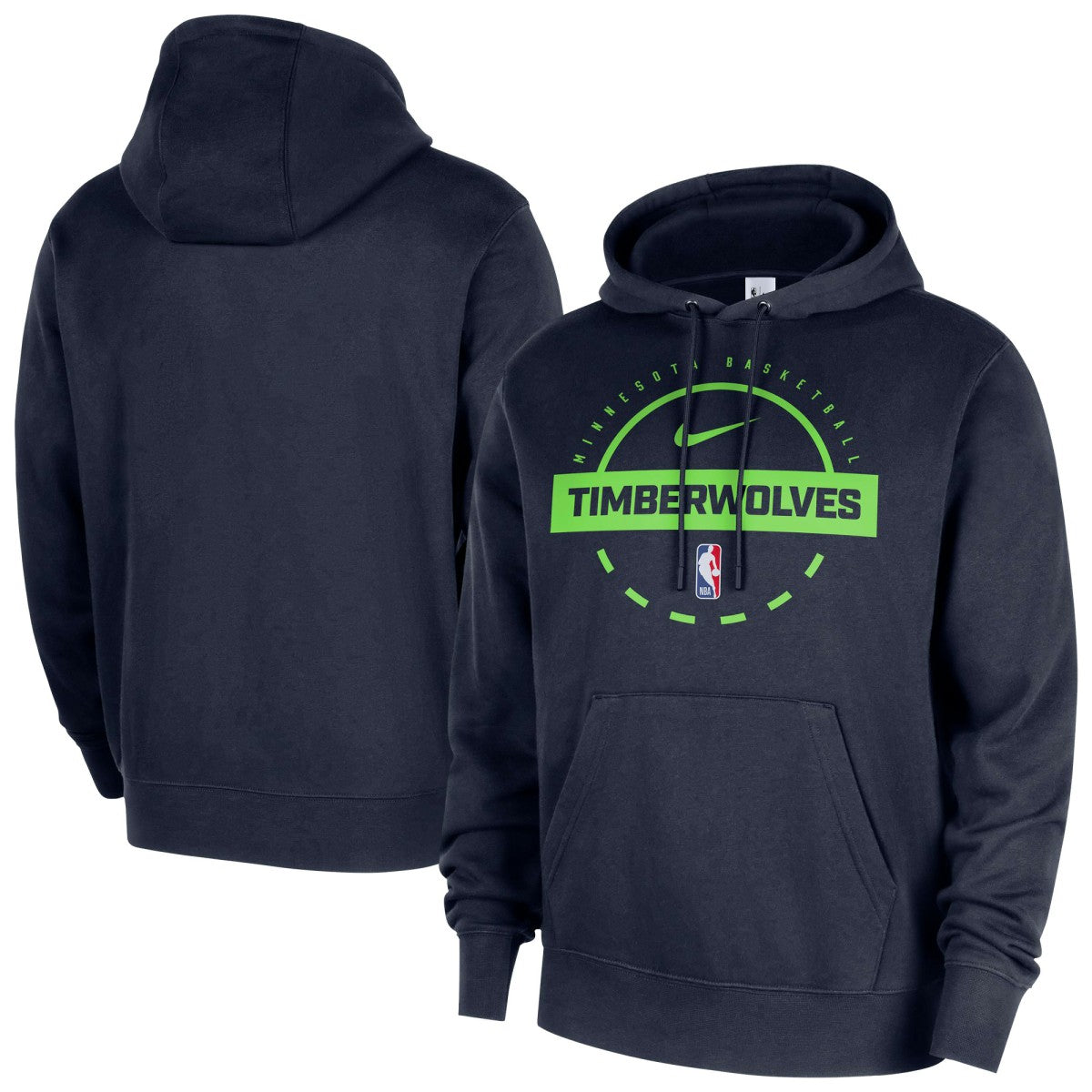 Nike - Minnesota Timberwolves 2025/26 Authentic Practice Club Pullover Hoodie - Navy