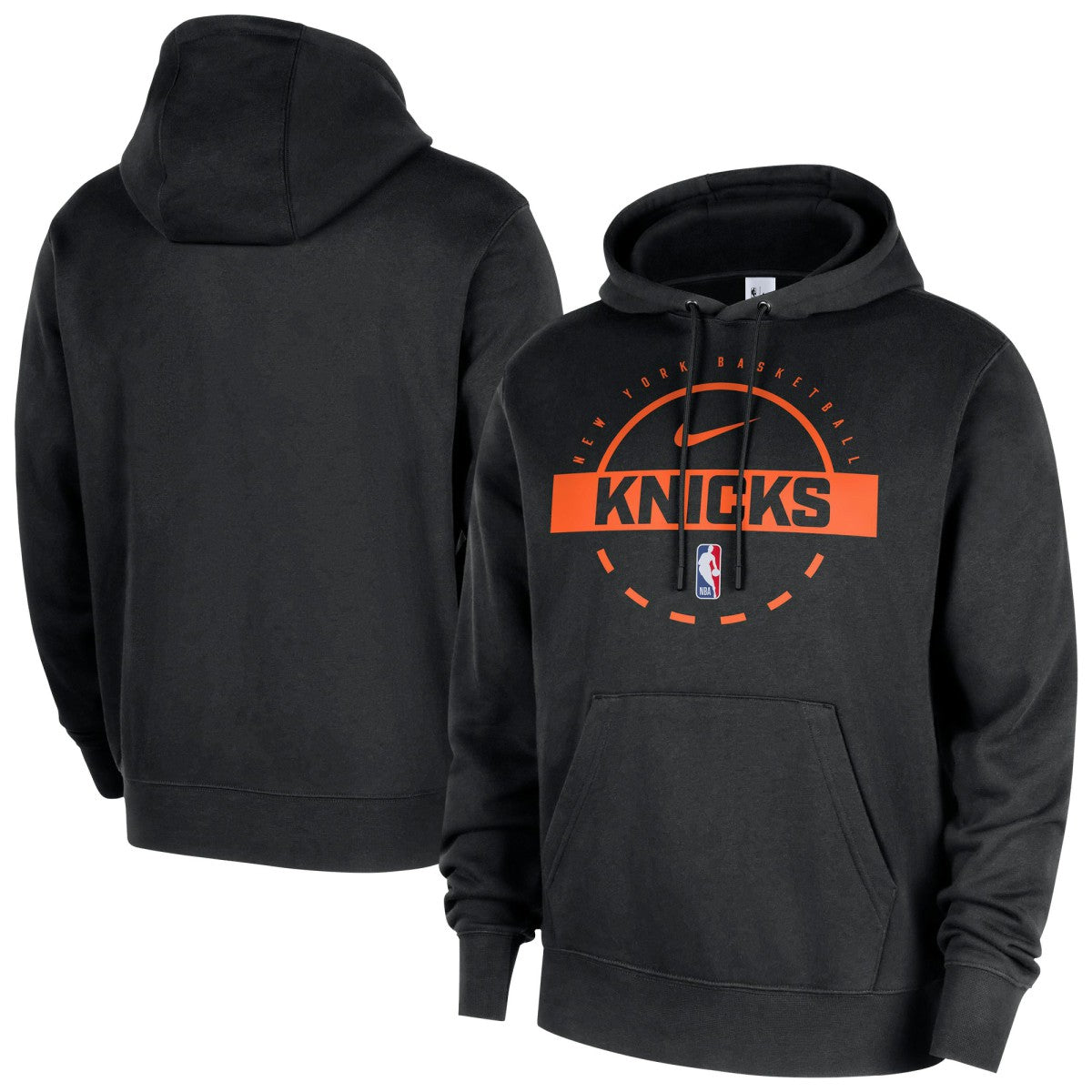 Nike - New York Knicks 2025/26 Authentic Practice Club Pullover Hoodie - Black