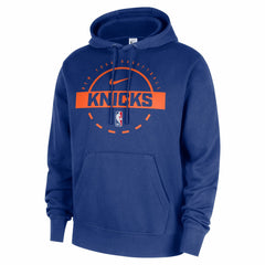 Nike - New York Knicks 2025/26 Authentic Practice Club Pullover Hoodie - Blue