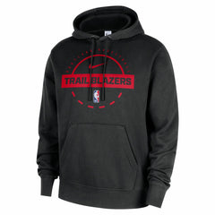 Nike - Portland Trail Blazers 2025/26 Authentic Practice Club Pullover Hoodie - Black