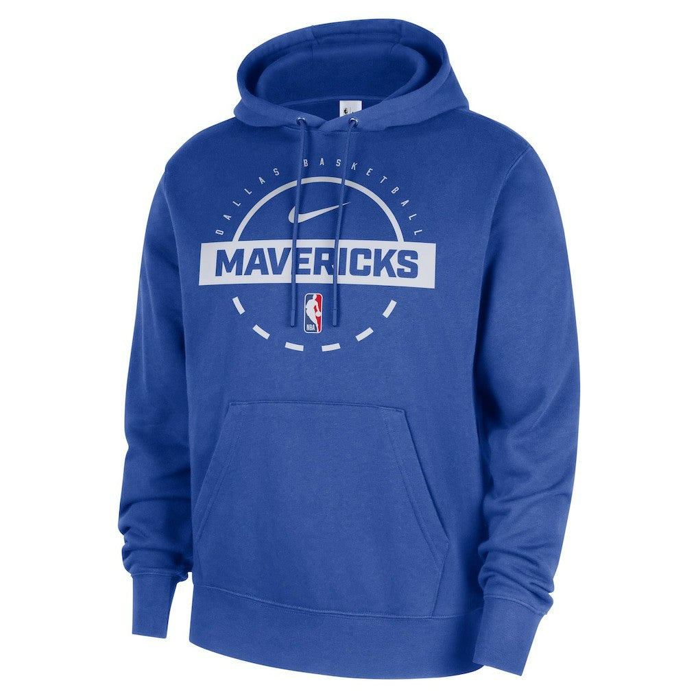 Nike - Dallas Mavericks 2025/26 Authentic Practice Club Pullover Hoodie - Blue