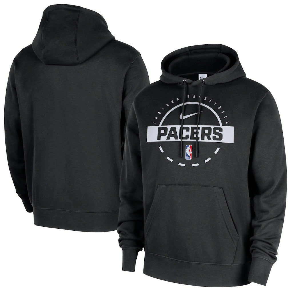 Nike - Indiana Pacers 2025/26 Authentic Practice Club Pullover Hoodie - Black
